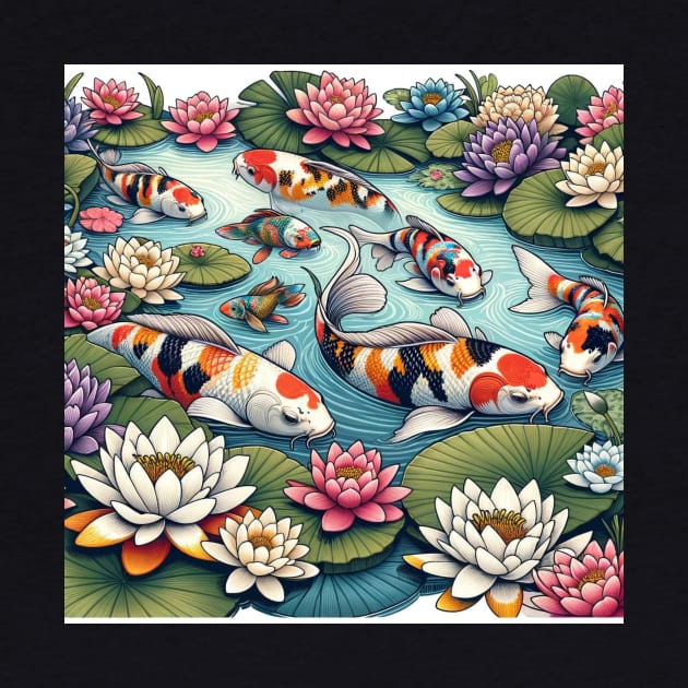 Koi Pond by mieeewoArt